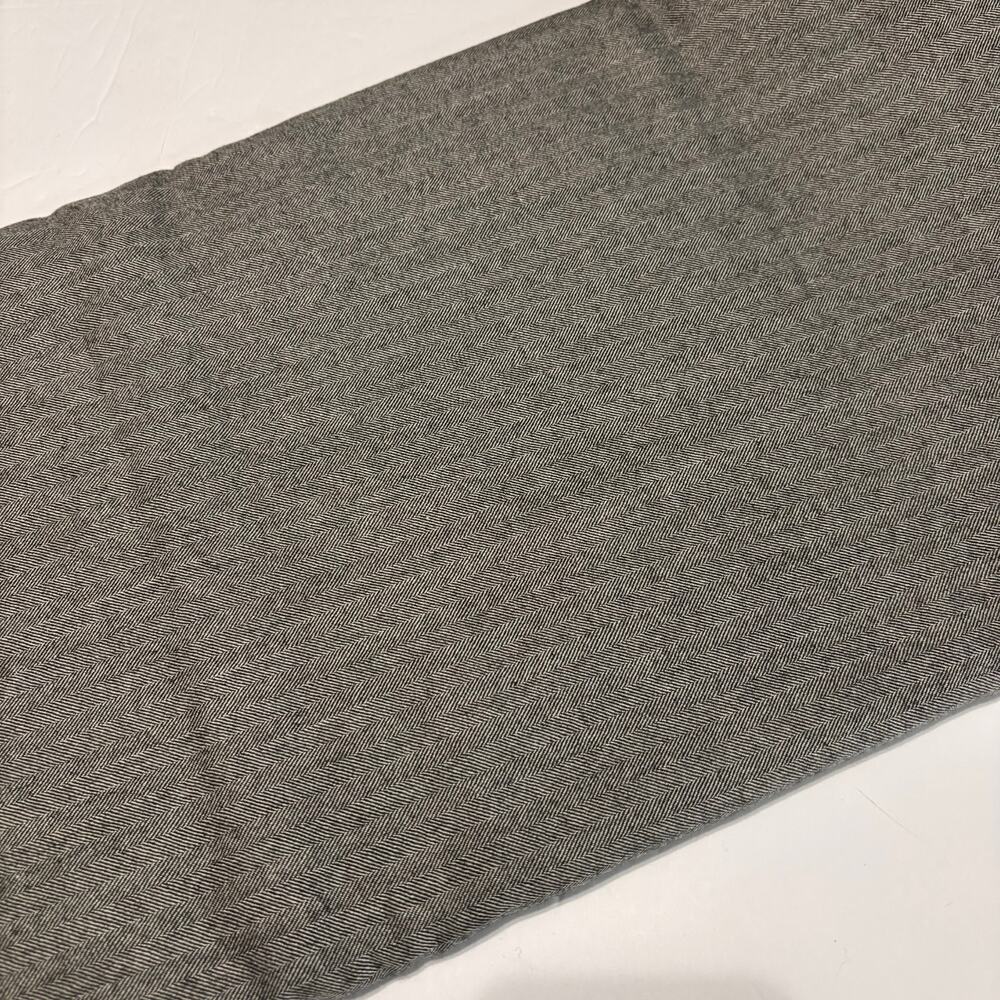 Gray Wool Herringbone Fabric 2.25 Yards 60 Wide Suiting No Flaws